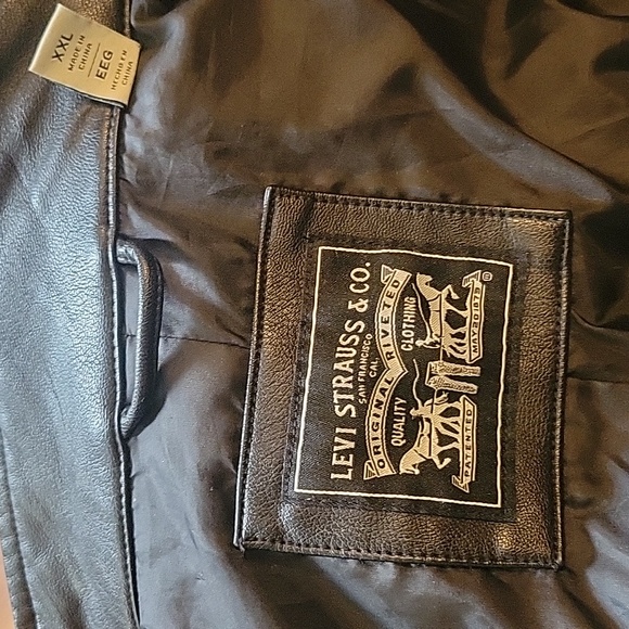 Levi Strauss black faux leather jacket women's size XXL - Picture 4 of 4